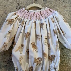 Adorable Puppy Print Baby Romper